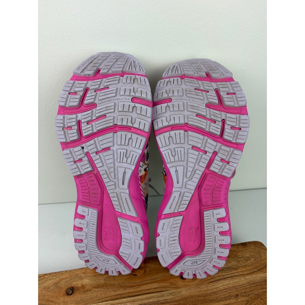 Brooks Adrenaline GTS 21 Size 10 White Pink Empower Unity Graphic Running Shoes - Picture 12 of 12